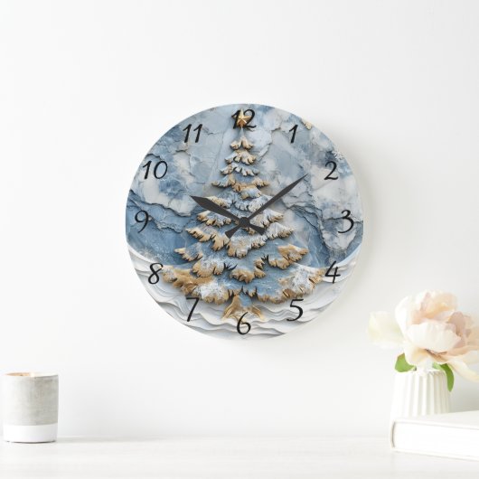 エバーグリーンホリデーツリータイムピース ラージ壁時計 (ホーム)