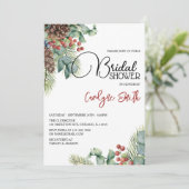 エバーグリーンポインセエレガントッティア冬ブライダルシャワー 招待状 (スタンド正面)