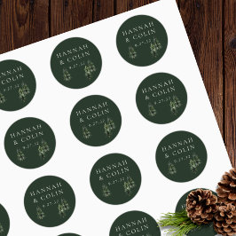 エバーグリーンマウンテングレンホワイトグリーンブラック ラウンドシール