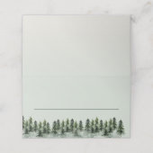 エバーグリーンマウンテンフォレストグリーンホワイトブラック プレイスカード (外部開封)