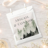 エバーグリーンマウンテン素朴ミストウィンターホワイトグレー フェイバーバッグ (クリップ留めされた状態)