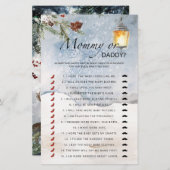 エバーグリーンママまたはパパ赤ちゃんシャワーゲーム (正面/裏面)