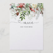 エバーグリーンメニューカード 招待状 (正面)