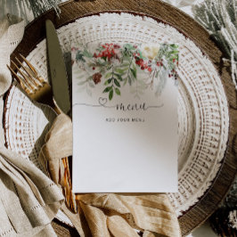 エバーグリーンメニューカード 招待状