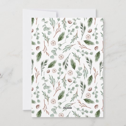 エバーグリーンメモリーズ | 10フォトコラージュのクリスマス シーズンカード (裏面)