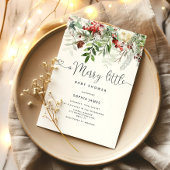 エバーグリーンメリー小さな赤ちゃんシャワー 招待状