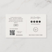 エバーグリーンモダンミニマリスト割引カード 割引カード (裏面)