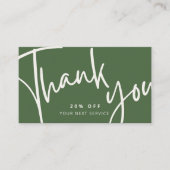 エバーグリーンモダンミニマリスト割引カード 割引カード (正面)