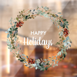 エバーグリーンユーカリフローラリース ウィンドウサイン