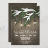 エバーグリーンランタン婚約パーティ招待状 招待状 (正面/裏面)