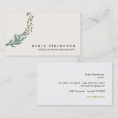 エバーグリーンリース自然とガーデンセンター 名刺 (正面/裏面)