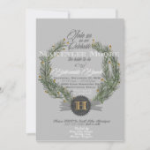 エバーグリーンリースw/モノグラム招待状 招待状 (正面)