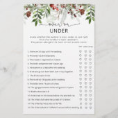 エバーグリーン上または下のブライダルシャワーゲーム (正面)