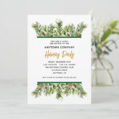 エバーグリーン企業のホリデークリスマスパーティー 招待状 (スタンド正面)