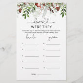 エバーグリーン何歳だったブライダルシャワーゲーム (正面)