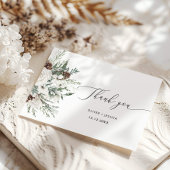 エバーグリーン冬エレガントなウェディング感謝していユーザ カード