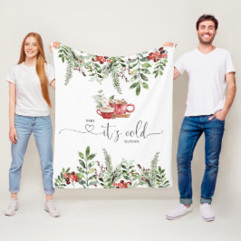 エバーグリーン居心地の良いベビーは外の寒さ フリースブランケット