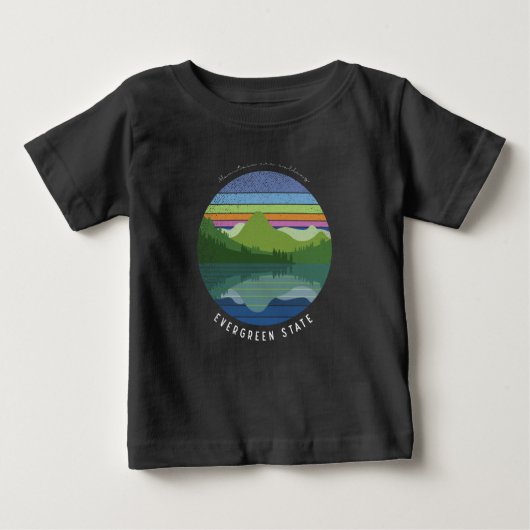 エバーグリーン州 ベビーTシャツ (正面)