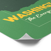 エバーグリーン州、ワシントン州 ポスター (角)