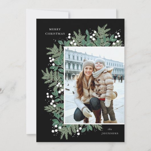 エバーグリーン応援クリスマスフラットフォトカード (正面)