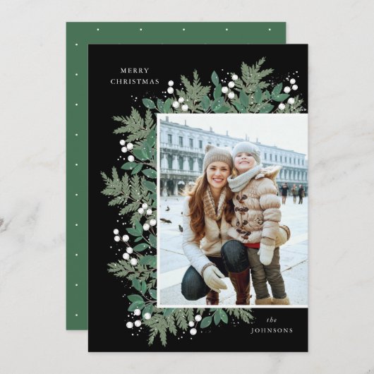 エバーグリーン応援クリスマスフラットフォトカード (正面/裏面)