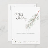 エバーグリーン最高のビジネスホリデー シーズンポストカード (正面/裏面)