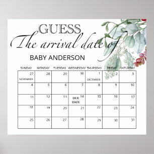 エバーグリーン期日カレンダーを推測する ポスター