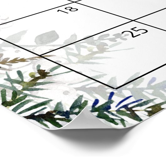 エバーグリーン期日カレンダーを推測する ポスター (角)