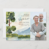 エバーグリーン湖の水の色の写真の日付を保存 セーブザデート (正面)