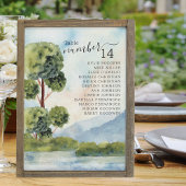 エバーグリーン湖 水彩画 卓上席次表