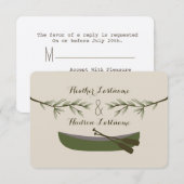 エバーグリーン結婚ブランチ+カヌーのR.S.V.P. 出欠カード (正面/裏面)