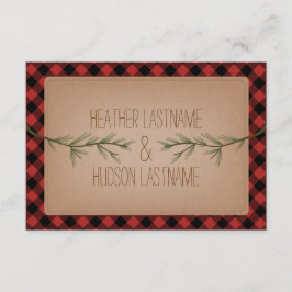 エバーグリーン結婚ブランチPlaidのR.S.V.P. 出欠カード