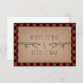 エバーグリーン結婚ブランチPlaidのR.S.V.P. 出欠カード (正面/裏面)