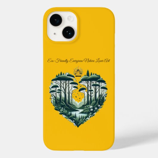 エバーグリーン自然ラバーアート Case-Mate iPhoneケース (裏面)