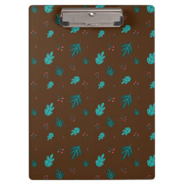 エバーグリーン葉ツリーズ&レッドホリーベリー クリップボード