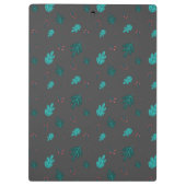 エバーグリーン葉ツリーズ&レッドホリーベリー クリップボード (裏面)