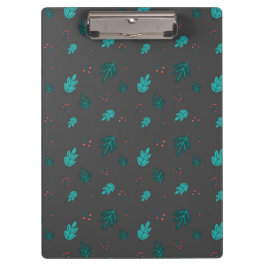 エバーグリーン葉ツリーズ&レッドホリーベリー クリップボード