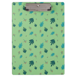 エバーグリーン葉ツリーズ&レッドホリーベリー クリップボード