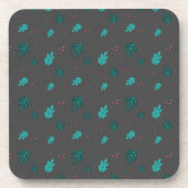 エバーグリーン葉ツリーズ&レッドホリーベリー コースター (正面)