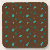 エバーグリーン葉ツリーズ&レッドホリーベリー コースター (正面)