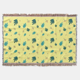 エバーグリーン葉ツリーズ&レッドホリーベリー スローブランケット