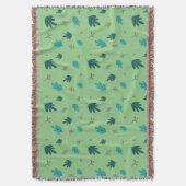 エバーグリーン葉ツリーズ&レッドホリーベリー スローブランケット (正面縦)