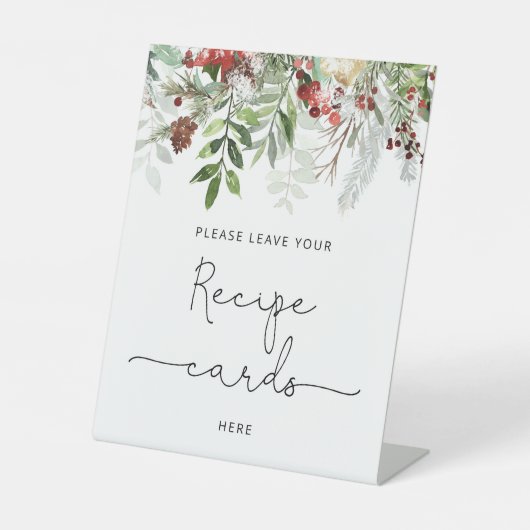 エバーグリーン離れブライダルシャワーのレシピ 台座サイン (正面)