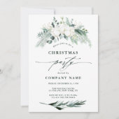 エバーグリーン&コットンフラワーウィンタークリスマスパーティー 招待状 (正面)