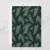 エバーグリーン&コットンフラワーウォータカラー結婚ズ 招待状 (裏面)