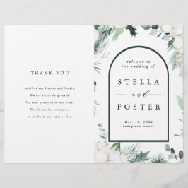 エバーグリーン&コットンフラワーフォールディング結婚式 プログラム