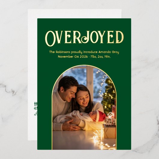 エバーグリーン ラックス ベイビー バース アナウンスメント フォト (正面/裏面)