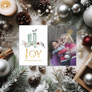 エバーグリーン – Wintertide Woodlandクリスマスフォト マグネット招待状