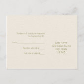 エバーグリーンRSVPポストカード インビテーションポストカード (裏面)