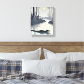 エバーグレーズアリゲーター | 国立公園水彩画 キャンバスプリント (インサイチュ (寝室))